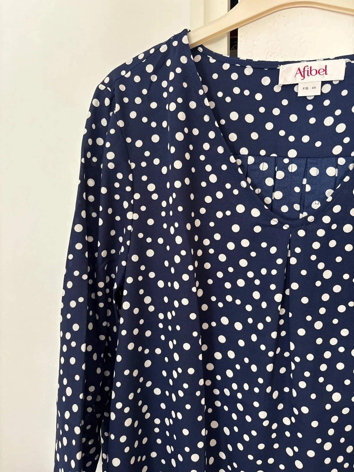 Blusa azul con lunares blancos nueva Afibel talla 44 – photo 2